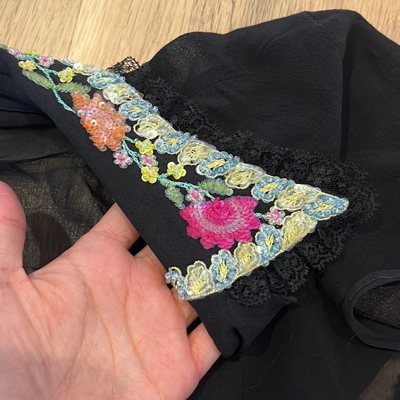 Escada black sheer blouse - Picture 3 of 7